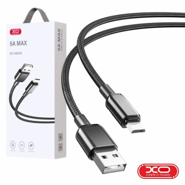 Cabo USB-A Macho / MicroUSB Macho 1m Preto XO - (NB249-MICROUSB-BK)