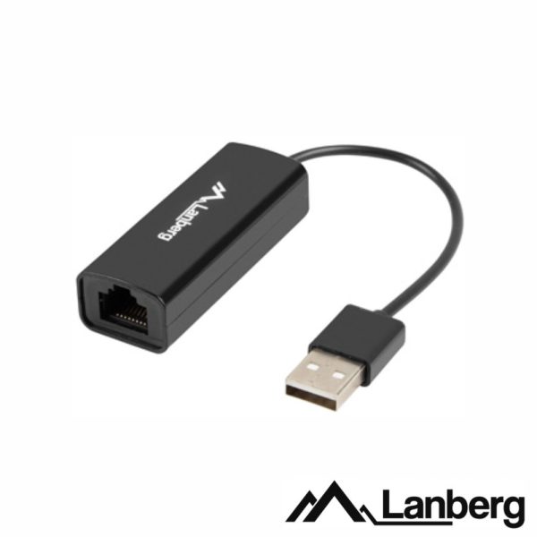 Cabo Adaptador USB / RJ45 100MB LANBERG - (NC-0100-01)