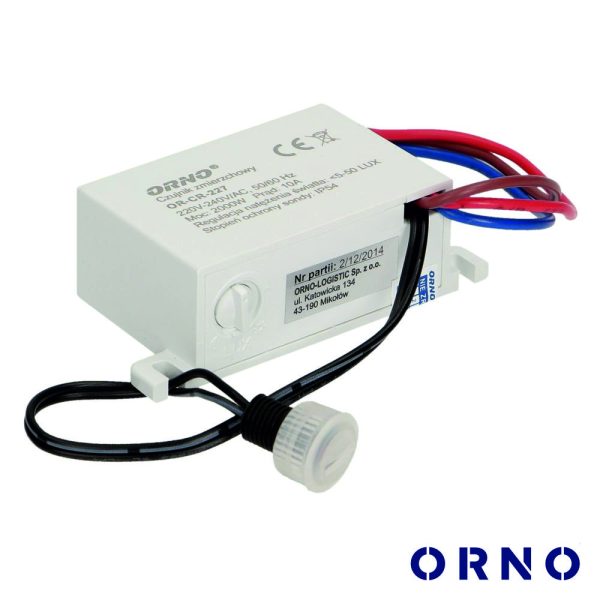 Sensor Crepuscular P/ Fitas LED Branco ORNO - (OR-CR-227)