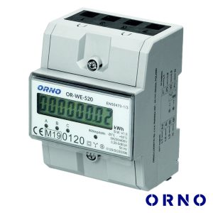 Contador De Energia 3x230V/80A 4.5 Módulos P/ Calha Din ORNO - (OR-WE-520)