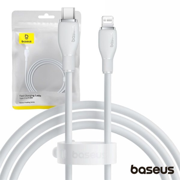 Cabo USB-C Macho P/ Lightning Macho 1.2m 20W Pudding BASEUS - (P10355701221-00)