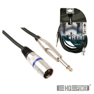 Cabo XLR 3p Macho / Jack 6.35 Macho 1.5m Mn HQ POWER - (PAC116-1)