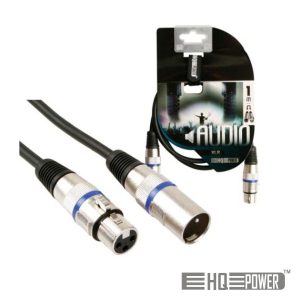 Cabo XLR 3p Macho / XLR 3p Fêmea 1M HQ POWER - (PAC120)