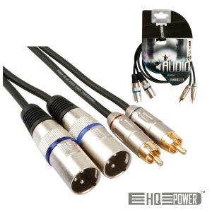 Cabo 2-XLR 3p Macho / 2-Rca Macho 1M HQ POWER - (PAC150)