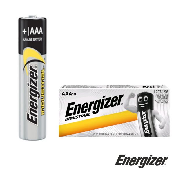 Pilha Alcalina LR03/AAA 1.5V 10x Industrial ENERGIZER - (PAE-INDAAA)