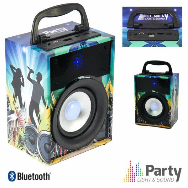 Coluna Bluetooth Portátil 10W USB/SD/FM/Aux/Bat PARTY - (PARTY-DISCO1)