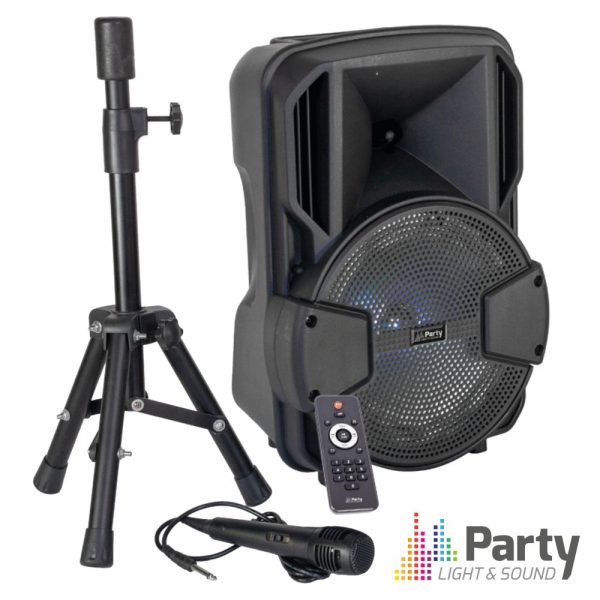 Coluna Amplificada 8" USB/BT/SD Suporte/Micro PARTY - (PARTY-MOBILE8-SET)