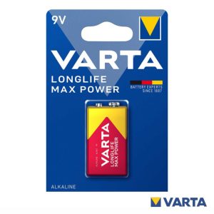 Pilha Alcalina 9V/6LR61 Longlife Max Power VARTA - (PAV-9VMAX)