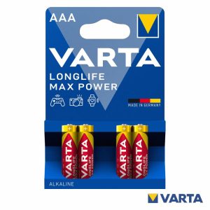 Pilha Alcalina LR03/AAA 1.5V 4x Longlife Max Power VARTA - (PAV-LR03/4MAX)