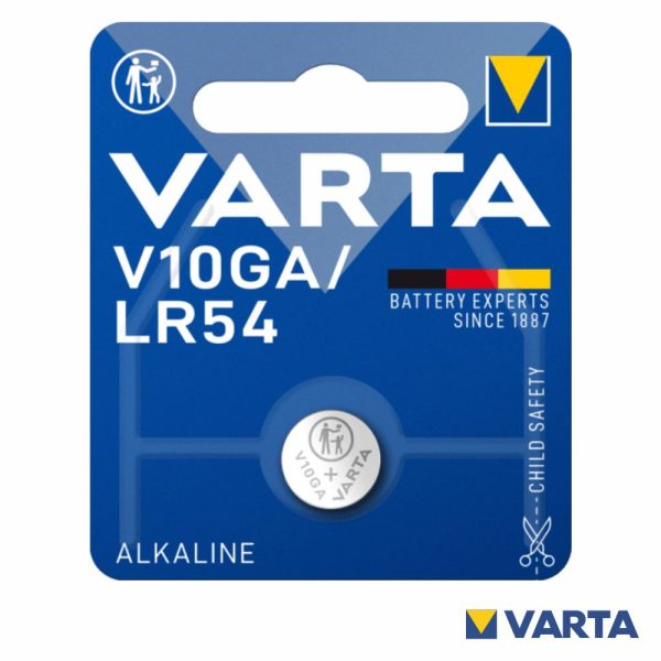 Pilha Alcalina Botão LR54/V10GA/AG10/LR1130 1.5V VARTA - (PAV-LR54)