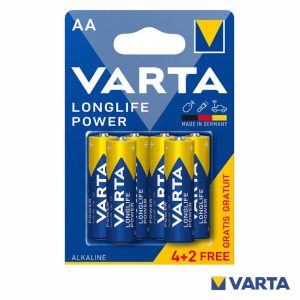 Pilha Alcalina LR6/AA 1.5V 4x+2x Longlife Power VARTA - (PAV-LR6/4+2)