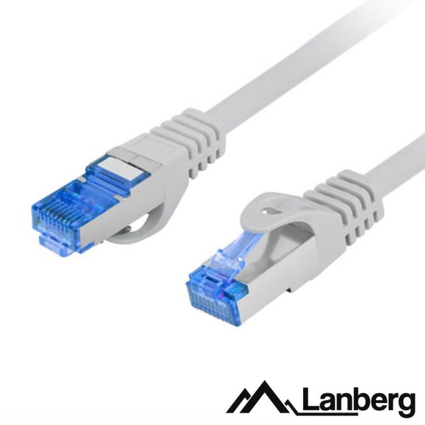 Cabo S/FTP LSZH CAT6A 2m Cinzento LANBERG - (PCF6A-10CC-0200-S)