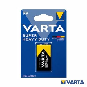 Pilha Zinco-Carvão 9V/6R6 Super Heavy Duty VARTA - (PCV-9V)