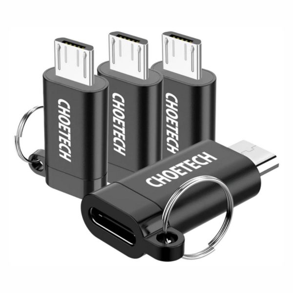 Conjunto 4 Adaptadores USB-C Fêmea / MicroUSB Macho - (PD-2CM-BK)