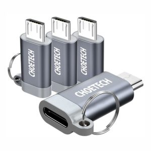 Conjunto 4 Adaptadores USB-C Fêmea / MicroUSB Macho - (PD-4CM-GY)