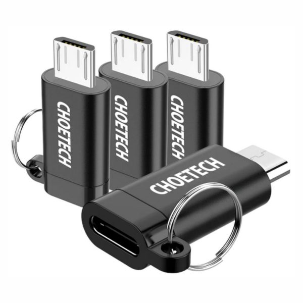 Conjunto 4 Adaptadores USB-C Fêmea / MicroUSB Macho - (PD-4CMBK)