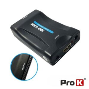 Conversor HDMI P/ SCART 720p/1080p C/Alimentador PROK - (PK-HDMISCART)