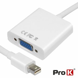 Cabo Adaptador Mini Displayport Macho / VGA Fêmea PROK - (PK-MDISPLAYVGA)