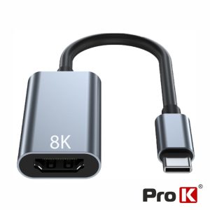 Cabo Adaptador USB-C Macho / HDMI Fêmea 8K PROK - (PK-USBCHDMI8K)