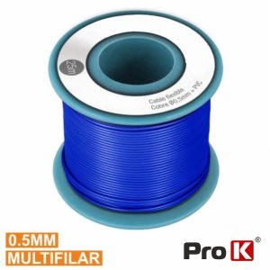 Cabo Multifilar Azul 0.5mm Rolo 25m PROK - (PKCM0.5/25BL)