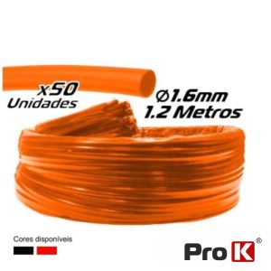 Tubo Manga Termoretráctil 1.6mm 1.2m 50x Vermelho PROK - (PKMT16R/50)