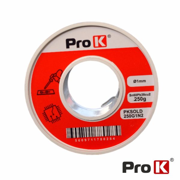 Solda 1mm Sn60Pb38Cu2 250g PROK - (PKSOLD250G1N2)