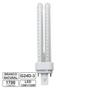 Lâmpada LED G24 15W 4000K 1700lm - (PLCL15NW(A))