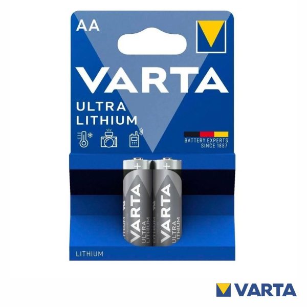 Pilha Ultra Lítio LR6/AA 1.5V 2x Blister VARTA - (PLV-AAB2)