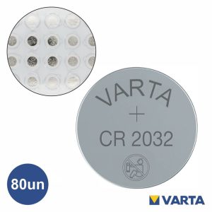 Pilha Lítio Botão CR2032 3V 80x VARTA - (PLV-CR2032/80)