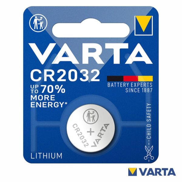 Pilha Lítio Botão CR2032 3V Blister VARTA - (PLV-CR2032)