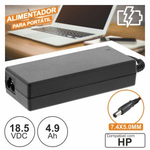 Alimentador P/ Hp 18.5v 4.9a 90W 7.4x5.0mm - (PSUP-NBT-HP13)