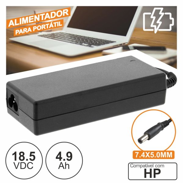 Alimentador P/ Hp 18.5v 4.9a 90W 7.4x5.0mm - (PSUP-NBT-HP13)