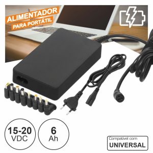 Alimentador Universal Automático P/ Portátil 15-20V 90W - (PSUP-NBT-UNI01)