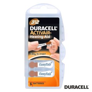 Pilha Botão DA312 Hearing Aid 6x Blister DURACELL - (PZD-DA312)