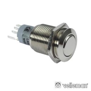 Interruptor Redondo De Metal SPDT 1NA 1NC - (R1610)