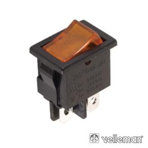 Interruptor Basculante C/ Luz 5A-250V DPST On-Off VELLEMAN - (R1944C/A)