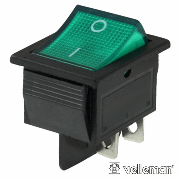 Interruptor Basculante C/ Luz 10a-250v Dpst On-Off - (R906/G)