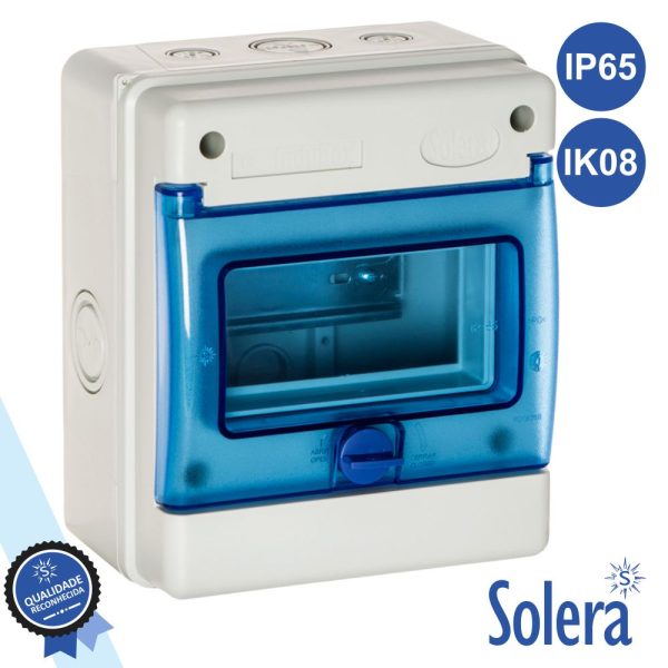 Caixa Distribuição Elétrica 6 Elementos IP65 IK08 SOLERA - (SLR-1306B)