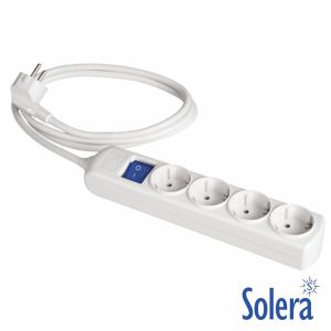 Tomada Elétrica C/ 4 Saídas Interruptor 1.5M SOLERA - (SLR-18014IL)