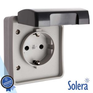 Tomada Elétrica Superfície 1x Schuko VDE IP44 SOLERA - (SLR-3360)