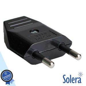 Ficha Alimentaçâo AC Plana MACho Preta 250v SOLERA - (SLR-6118N)