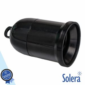 Casquilho P/ Lâmpada E27 Preto SOLERA - (SLR-6618N)