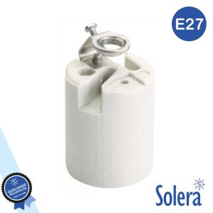 Casquilho P/ Lâmpada E27 Branco C/ Proteção SOLERA - (SLR-678A)