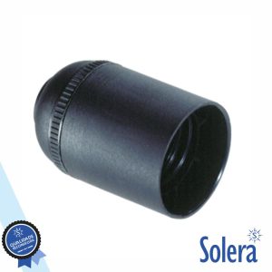 Casquilho P/ Lâmpada E27 Preto Liso P/ Cabo SOLERA - (SLR-6829CLN)