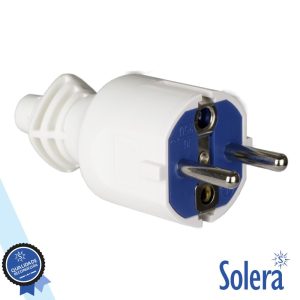 Ficha Schuko Macho 16A/250V Branco SOLERA - (SLR-706CB)