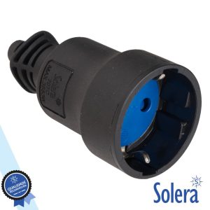 Ficha Schuko Fêmea 16a/250v Preta SOLERA - (SLR-707C)