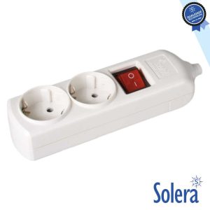 Extensão Elétrica 2x Schuko C/ Interruptor SOLERA - (SLR-8002IL)