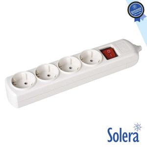 Extensão Elétrica 4x Schuko C/ Interruptor SOLERA - (SLR-8004IL)