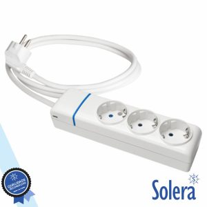 Tomada Elétrica C/ 3 Saídas 1.5M Branco SOLERA - (SLR-8013P)