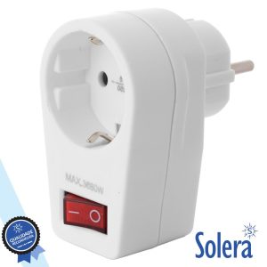 Ficha Elétrica Adaptadora 1x Schuko C/ Interruptor - (SLR-860IL)